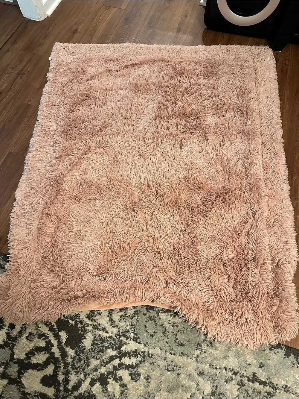 Plush Shag throw blanket - Blush Pink